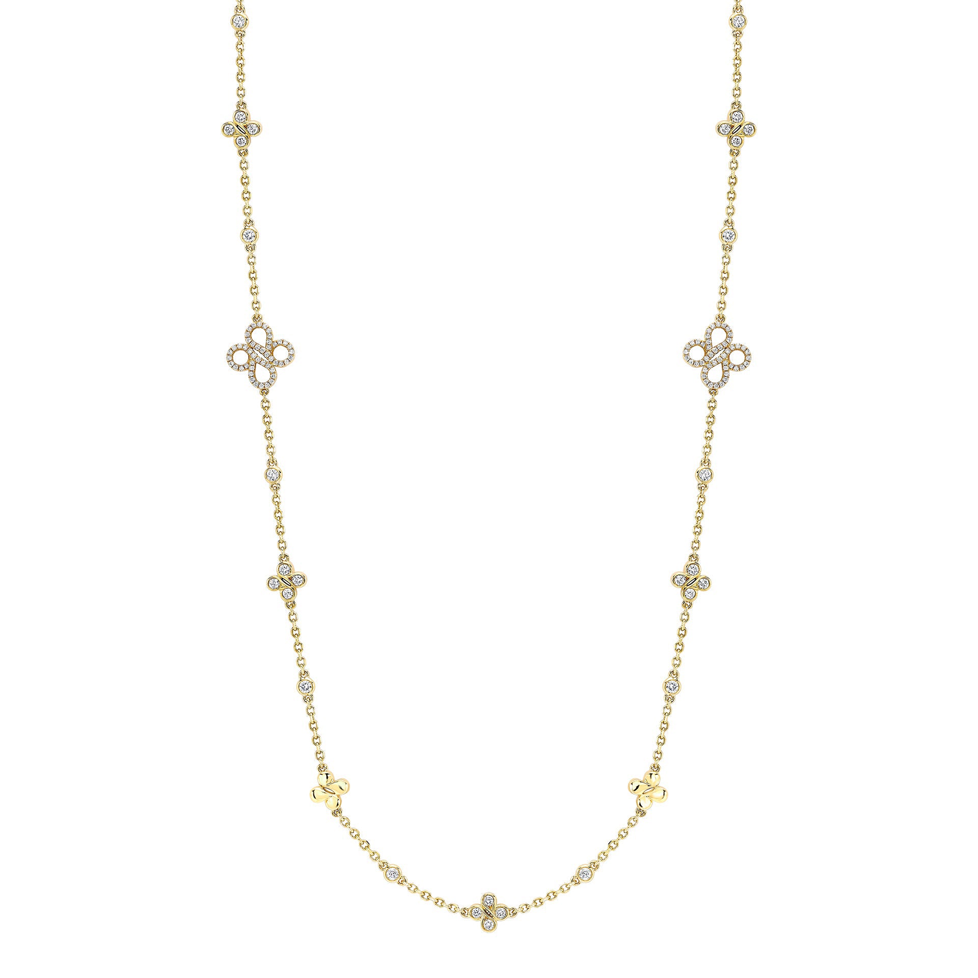 Be Boodles Medium Long Motif Diamond Necklace