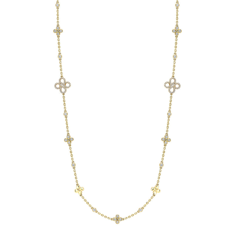 Be Boodles Medium Long Motif Diamond Necklace