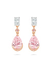 Classic Pear Pink Diamond Drop Earrings