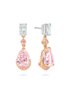 Classic Pear Pink Diamond Drop Earrings