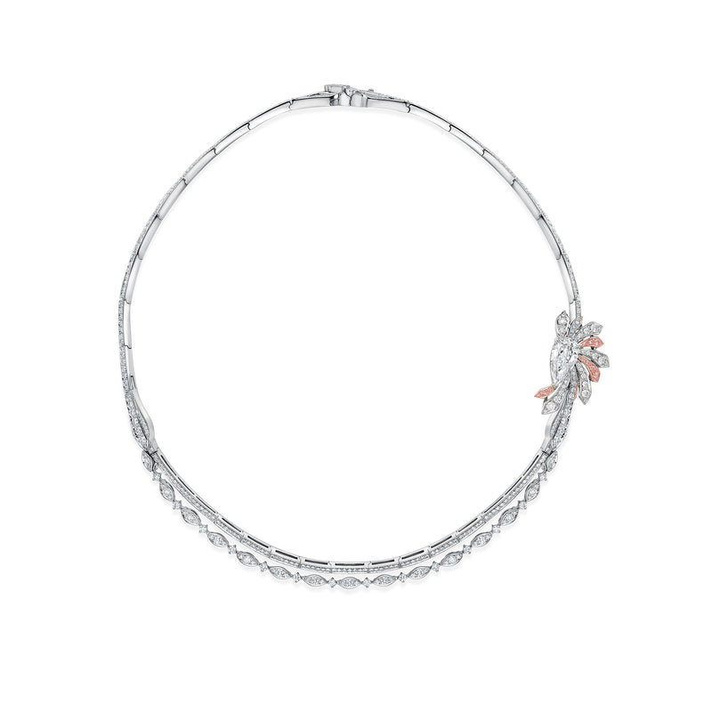 Peace of Mined Pear Cut Diamond Necklace