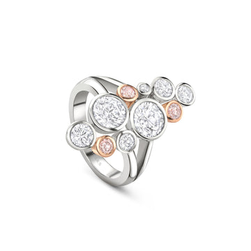 Raindance 25 Pink and White Diamond Ring