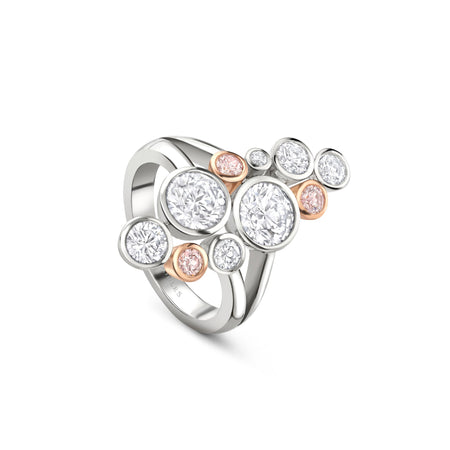 Raindance 25 Pink and White Diamond Ring