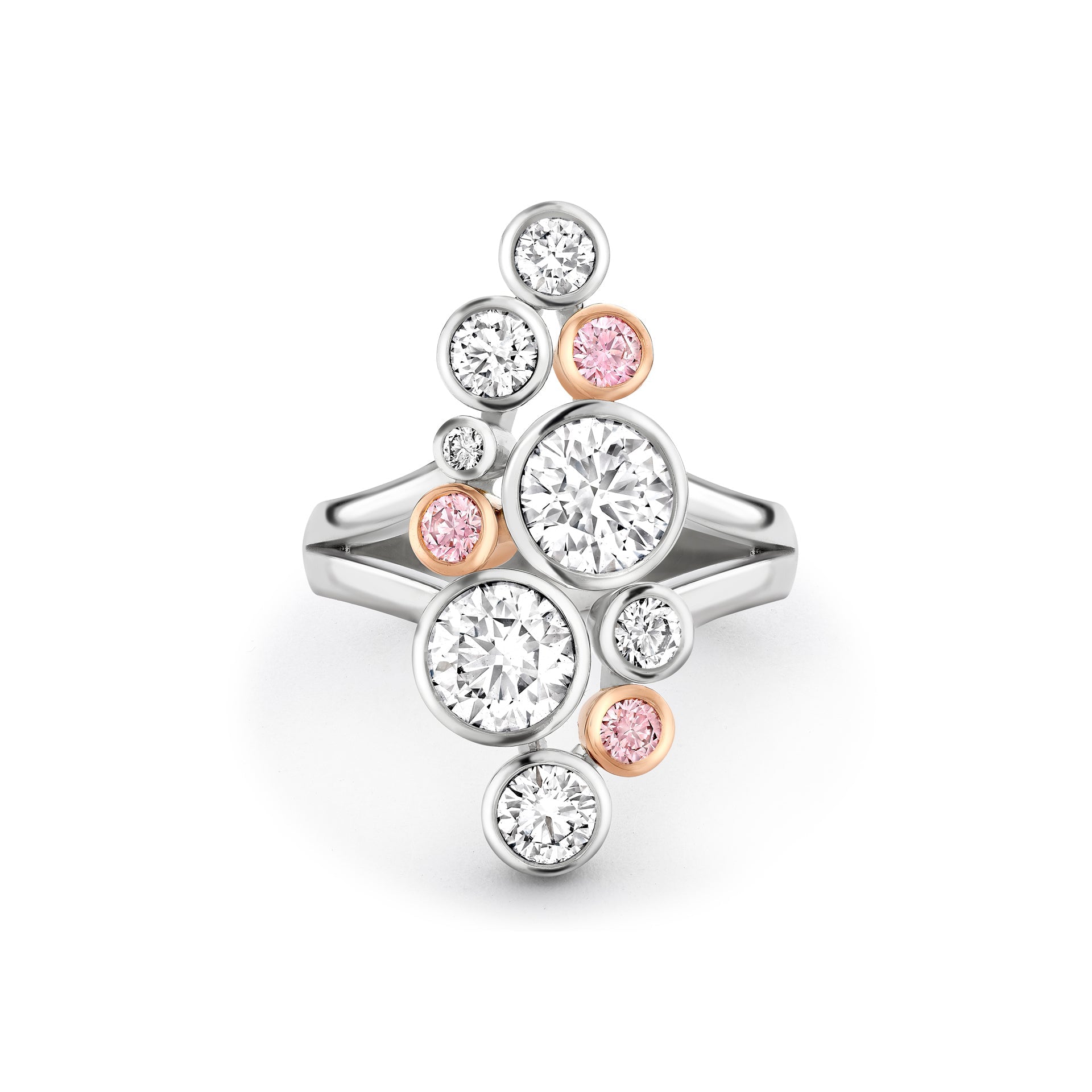 Raindance 25 Pink and White Diamond Ring