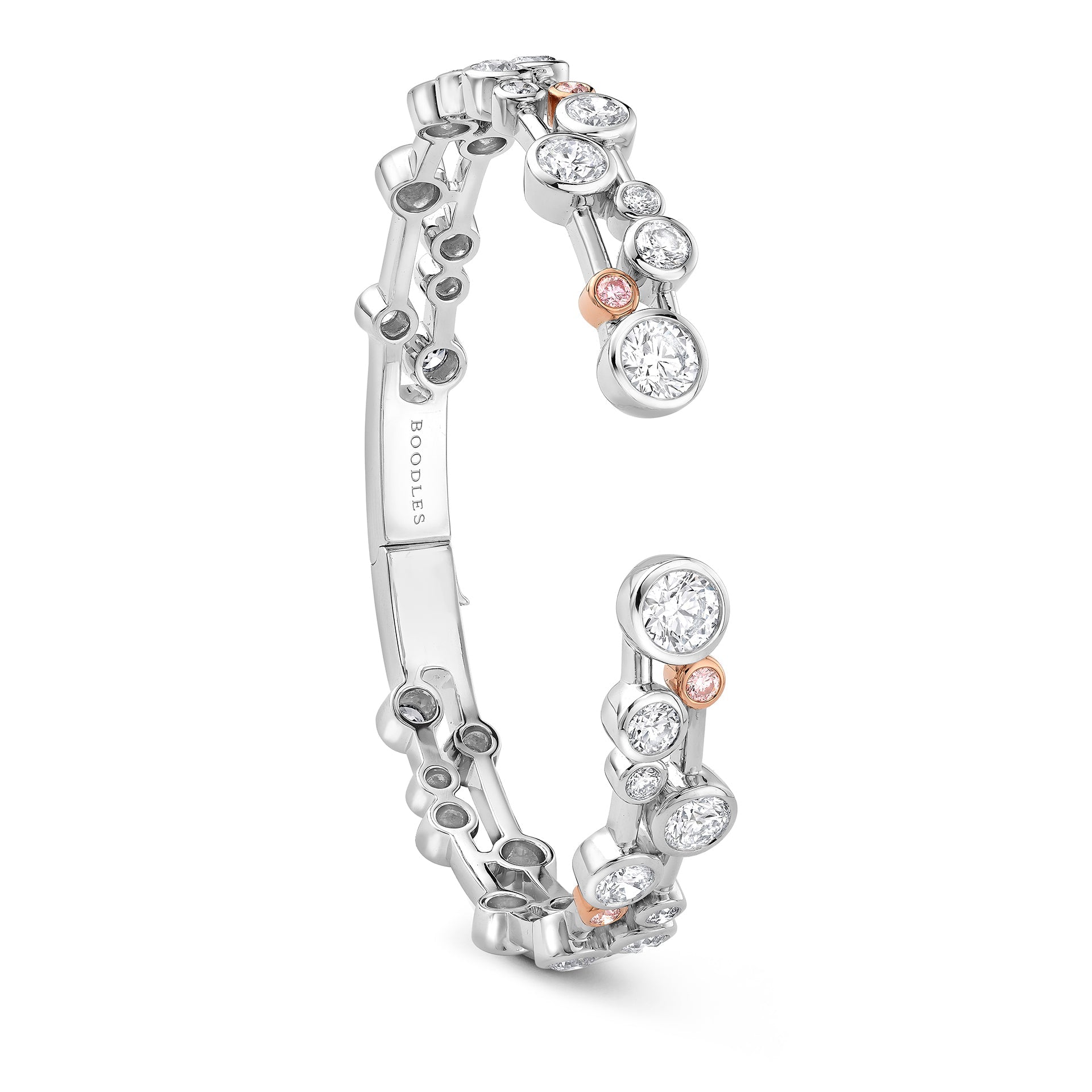 Raindance 25 Pink and White Diamond Bangle