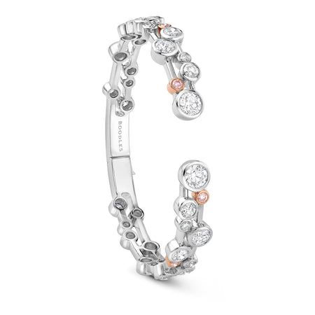 Raindance 25 Pink and White Diamond Bangle