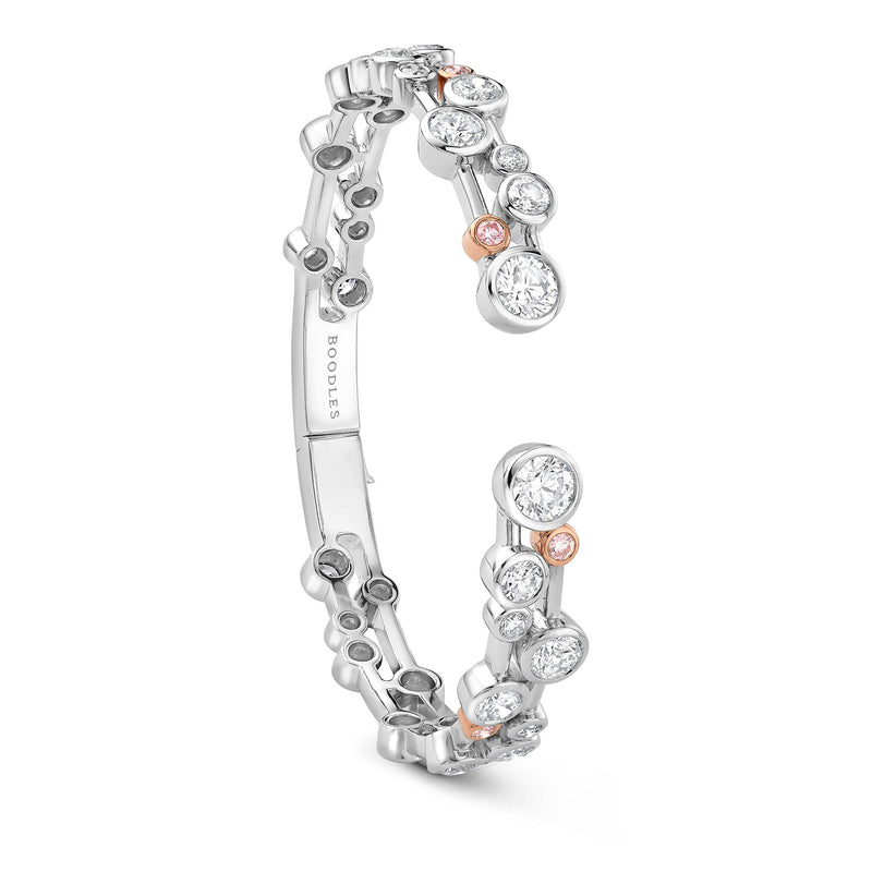 Raindance 25 Pink and White Diamond Bangle