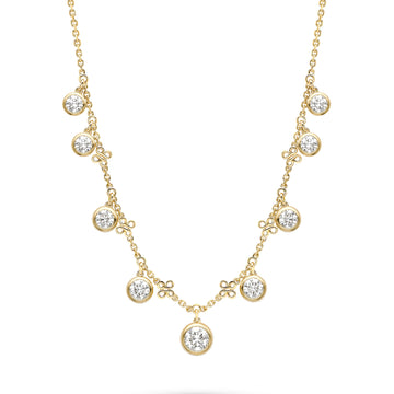 Beach Large Yellow Gold Diamond Necklace