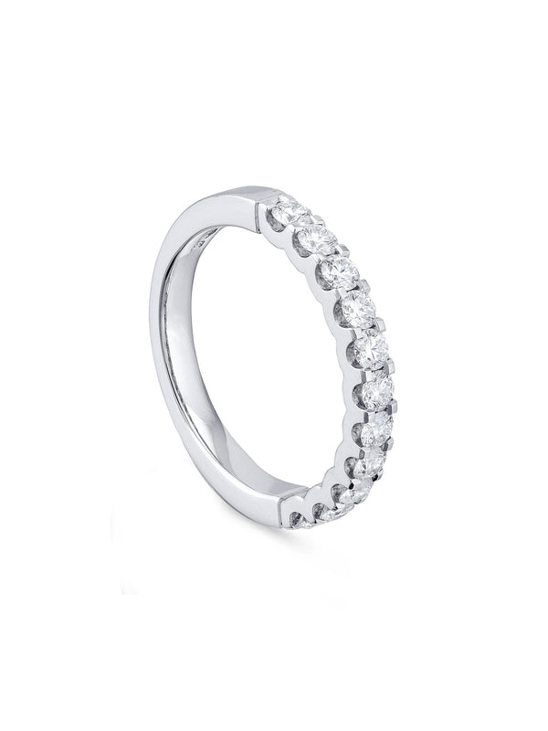 Diamond Half Hoop Platinum Eternity Ring 0.66 Carat (Approx.)