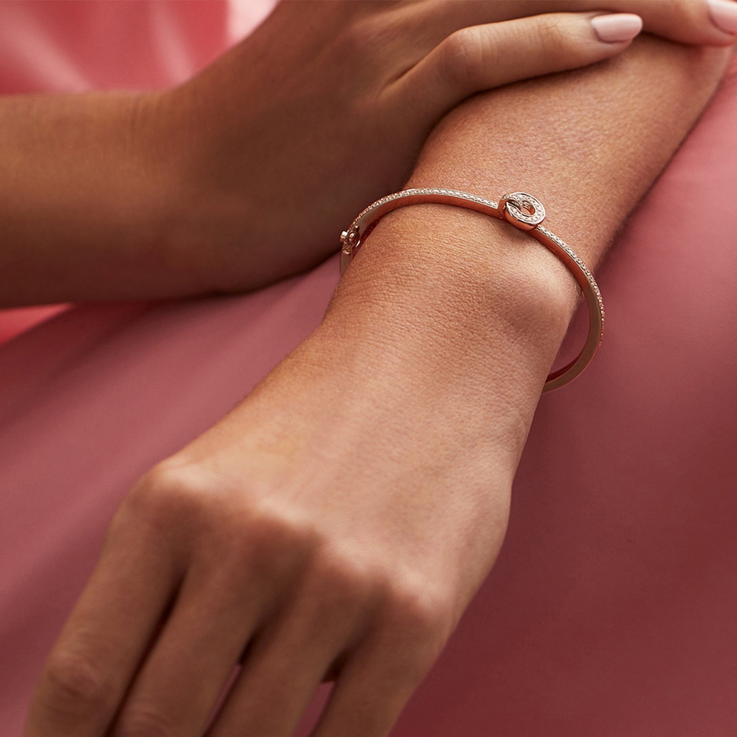 Roulette Rose Gold Diamond Bangle