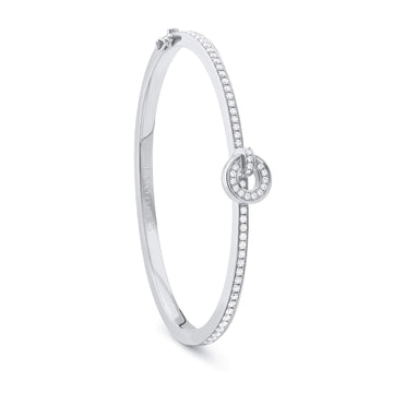 Roulette Flip White Gold Diamond Bangle