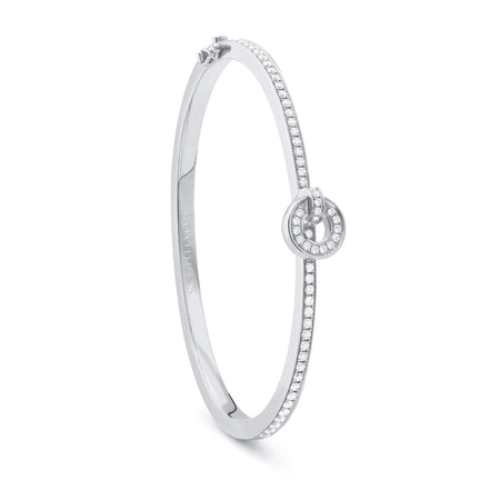 Roulette Flip White Gold Diamond Bangle