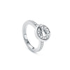 Roulette Pavé Diamond Band White Gold Flip Ring