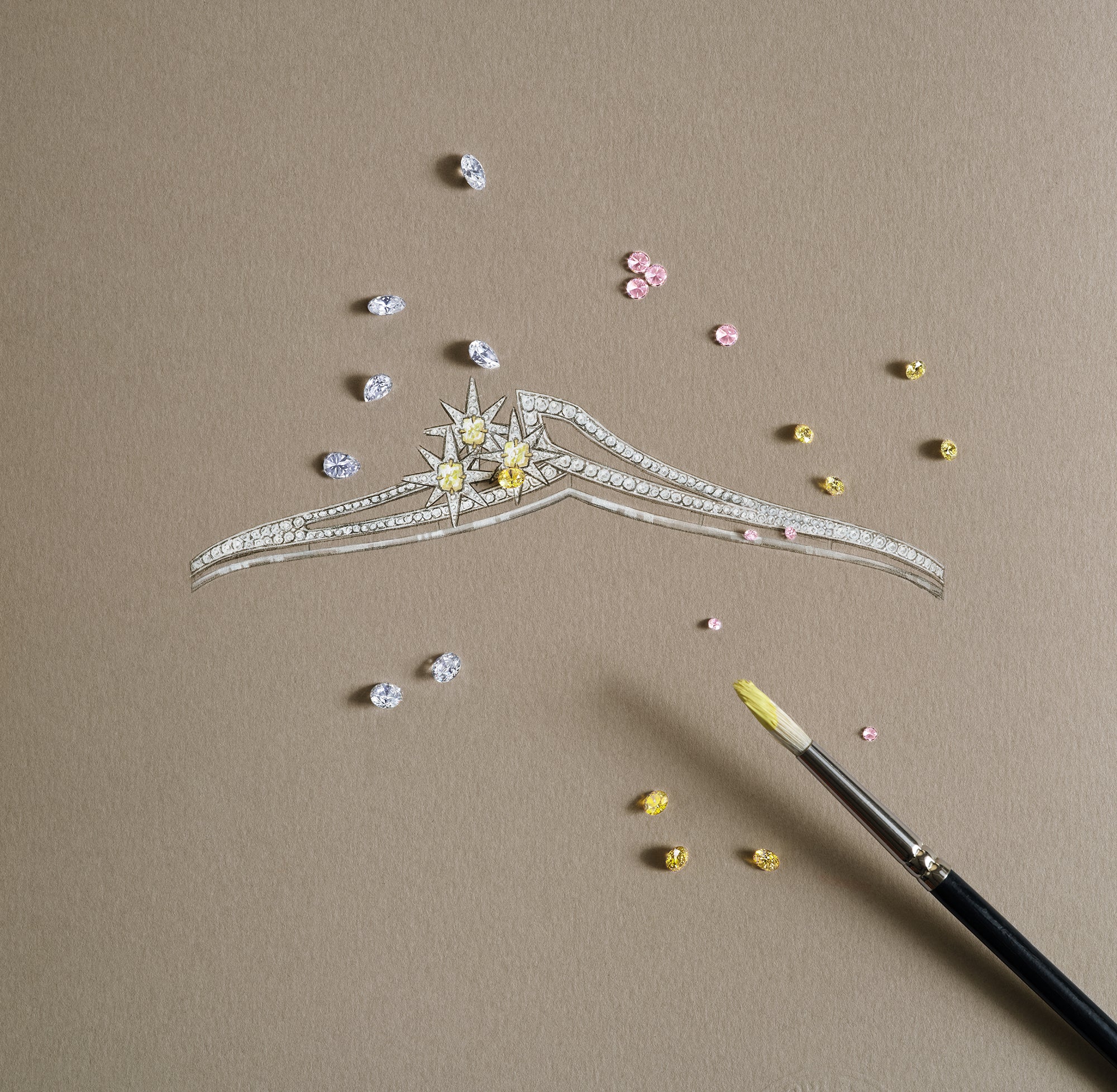 Boodles Cullinan mine diamond jewellery sketch