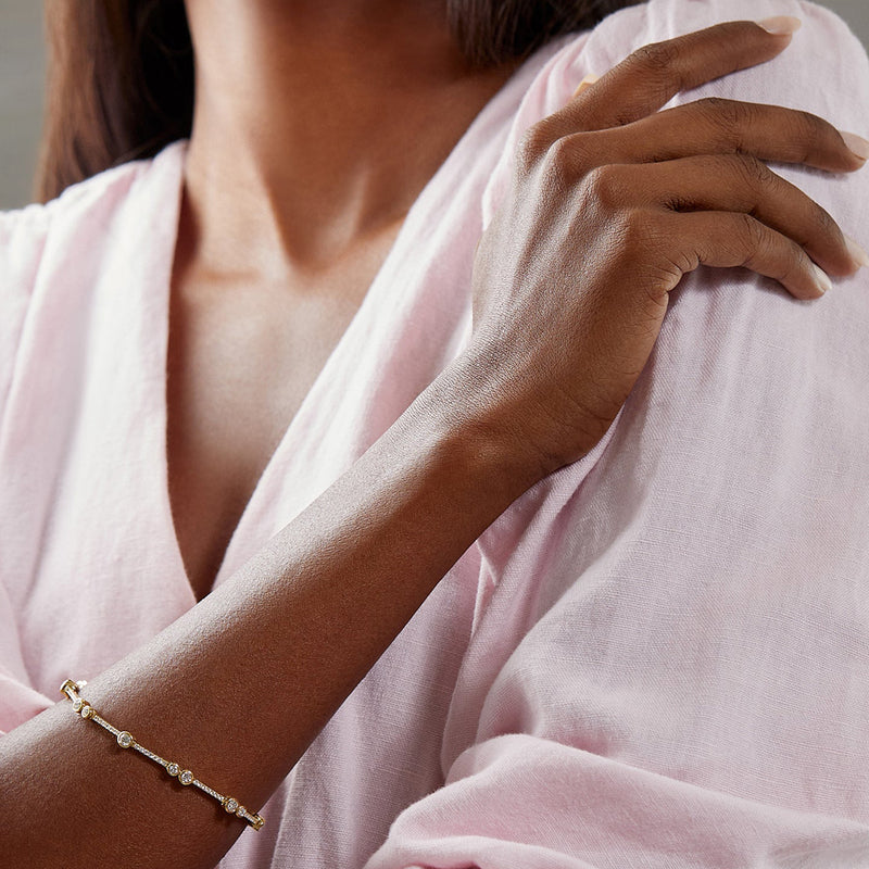 Waterfall Yellow Gold Diamond Bracelet