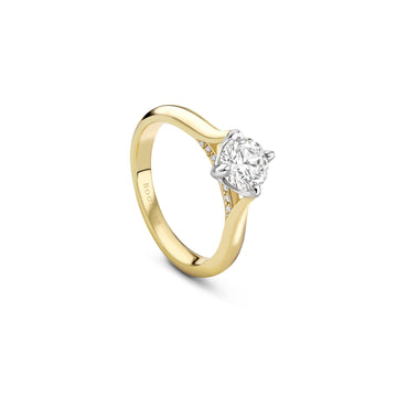 Boodles Brilliance Yellow Gold Diamond Engagement Ring 1 Carat FVS2