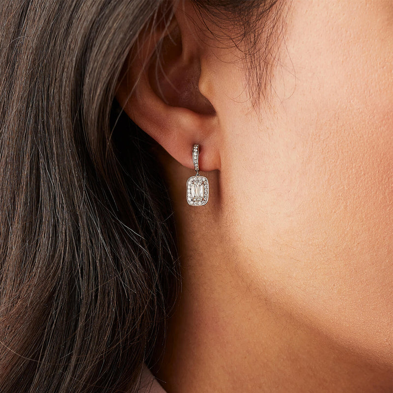 Vintage Ashoka Diamond Drop Earrings