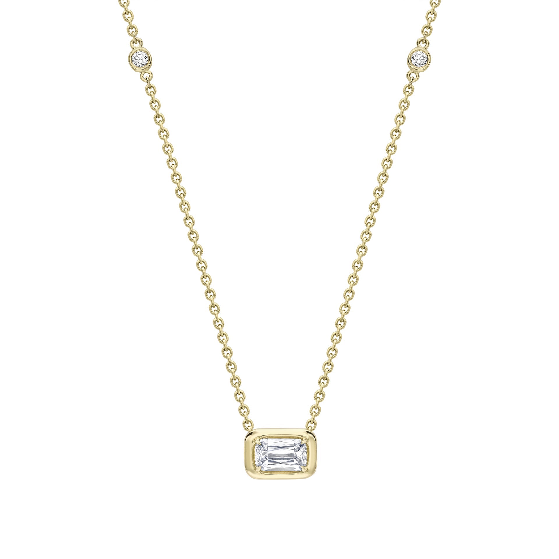 Florentine Ashoka Diamond Yellow Gold Pendant