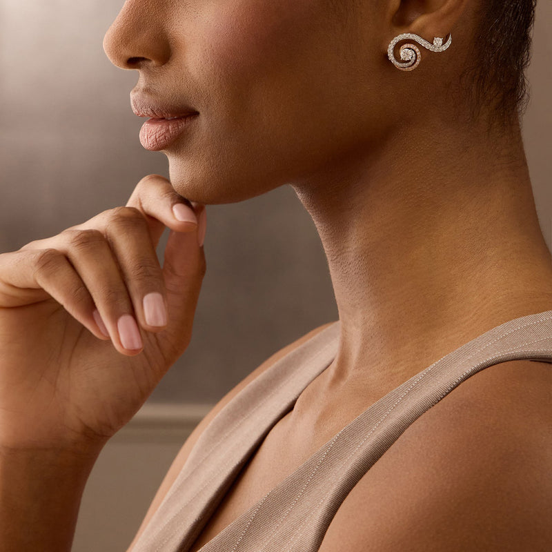 Monaco Pink and White Diamond Earrings