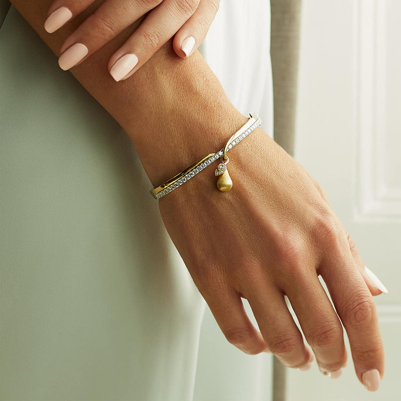 Orchard White and Yellow Gold Bangle