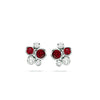 Raindance Platinum Ruby Cluster Earrings