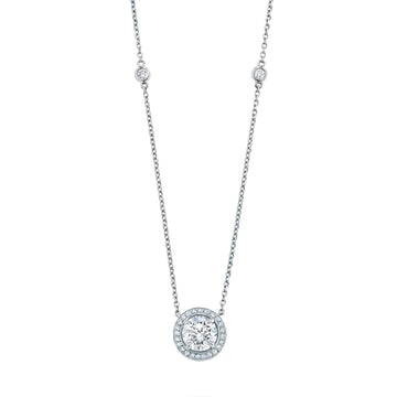 Vintage Round Brilliant Cut Diamond Pendant