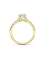 Petal Ashoka Yellow Gold Diamond Engagement Ring