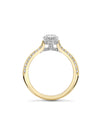 Petal Marquise Cut Yellow Gold Diamond Engagement Ring