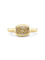 Florentine Yellow Gold Oval Diamond Ring