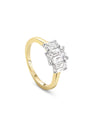 Trilogy Ashoka Cut Diamond Yellow Gold Engagement Ring
