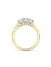 Trilogy Ashoka Cut Diamond Yellow Gold Engagement Ring
