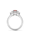 Vintage Oval Platinum Ruby Ring