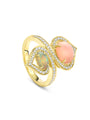 Woodland Pink Opal Yellow Gold Ring