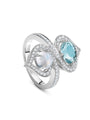 Woodland Aquamarine White Gold Ring