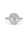 Air Mother of Pearl Diamond White Gold Ring