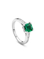 Emerald Cut Emerald Platinum Ring