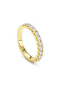 Diamond Half Hoop Yellow Gold Eternity Ring