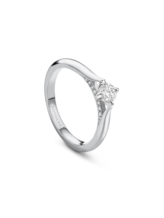 Boodles Brilliance Platinum Diamond Engagement Ring 0.25 Carat