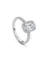 Vintage Ashoka Platinum Diamond Engagement Ring