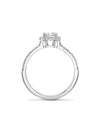 Vintage Ashoka Platinum Diamond Engagement Ring