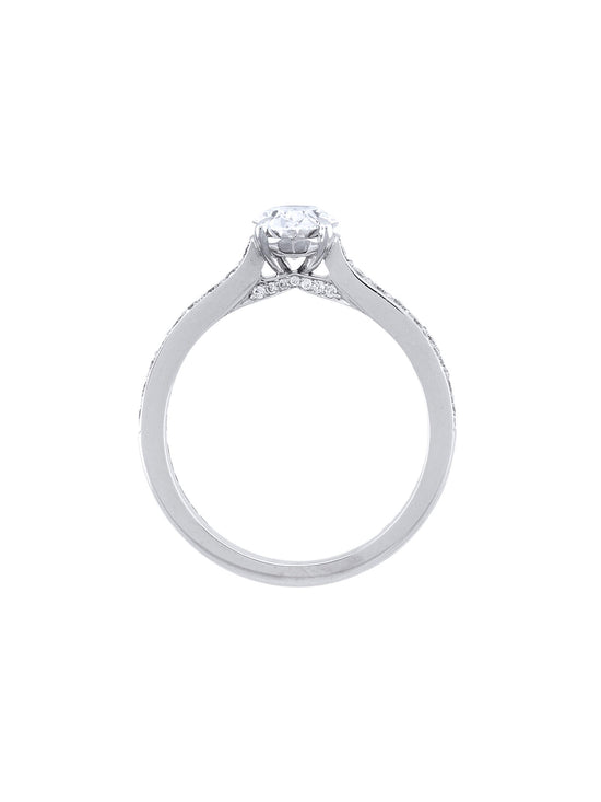 Harmony Oval Cut Platinum Diamond Ring