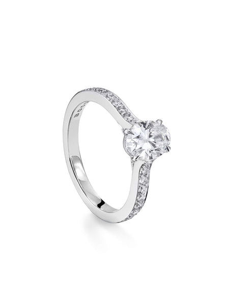 Harmony Oval Cut Platinum Diamond Ring