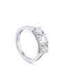 Trilogy Round Brilliant Platinum Diamond Engagement Ring