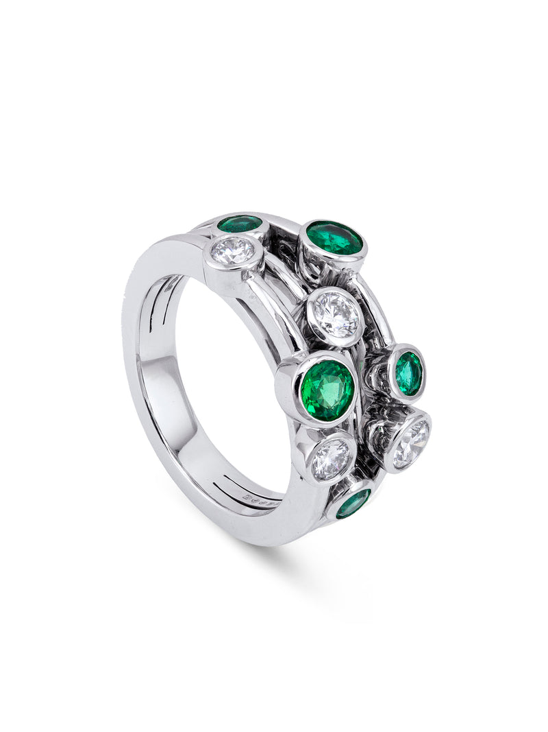 Raindance Classic Platinum Emerald Ring