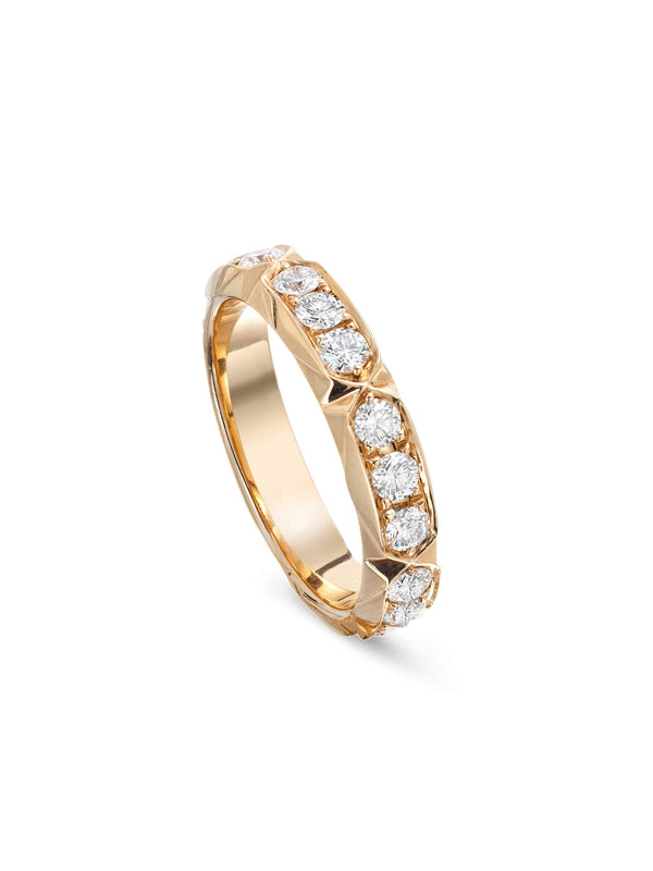 Jazz Large Rose Gold Diamond Ring