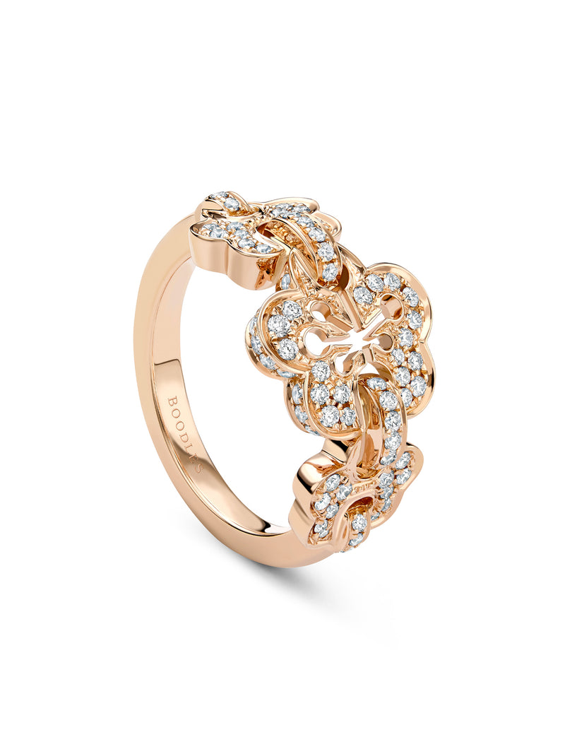 Blossom Triple Rose Gold Diamond Ring