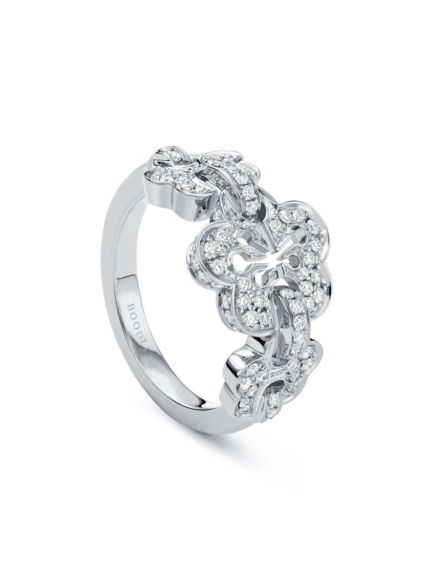 Blossom Triple White Gold Diamond Ring | Boodles