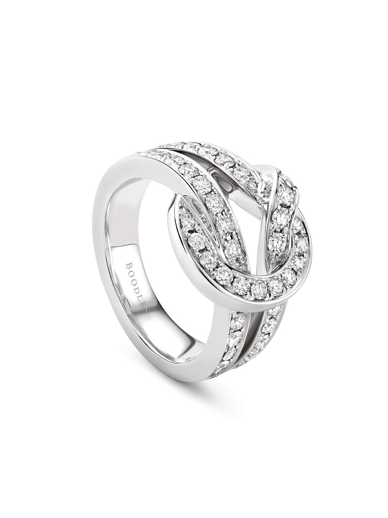 The Knot White Gold Diamond Ring
