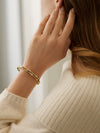 Waterfall Yellow Gold Double Bangle
