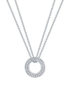 Small Roulette White Gold Diamond Pendant